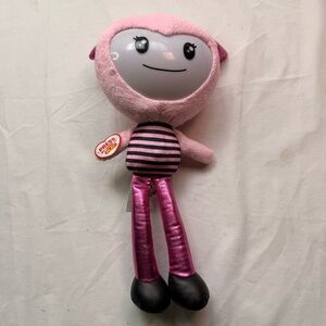 Brightlings Spinmaster interactive doll. Pink and Black Striped Plush Toy